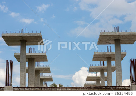 construction of reinforced concrete structures. Unfinished construction of office space construction of reinforced concrete structures. Unfinished construction of office space 86334496