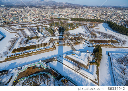 Goryokaku Tower-View from the observatory Goryokaku Tower-View from the observatory 86334942