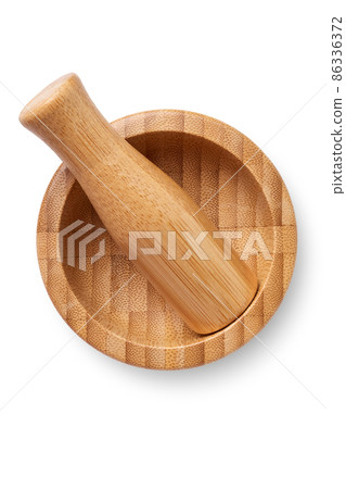 Traditional wooden mortar and pestle 86336372