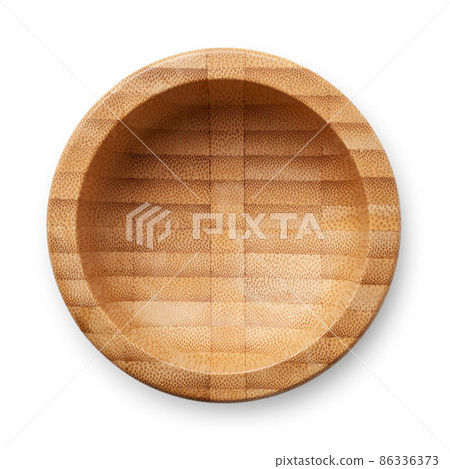 Empty wooden bowl 86336373