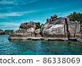 Seascape view of the beautiful Andaman sea around Koh Lipe island 86338069