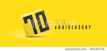 70 years anniversary vector icon, logo. Isolated graphic number 86339148