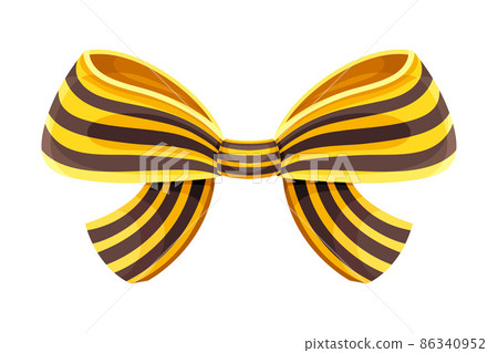 St. George Ribbon tied in bow. May 9 Russian holiday victory sign vector illustration 86340952