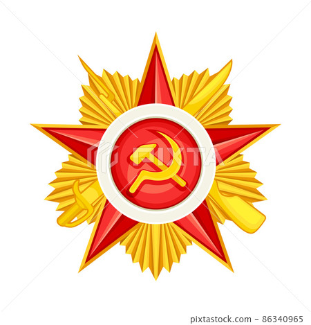 Order of the Great Patriotic War. May 9 Russian holiday victory sign vector illustration Order of the Great Patriotic War. May 9 Russian holiday victory sign vector illustration 86340965