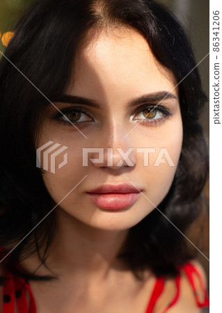 White dark haired woman 86341206