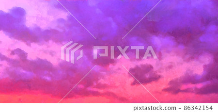 Colorful cloudy sky painting. Abstract nature background 86342154