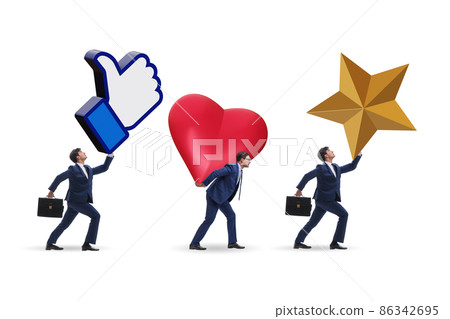 Businessman in social engagement concept Businessman in social engagement concept 86342695