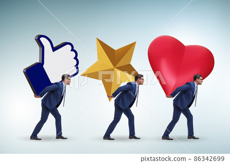 Businessman in social engagement concept Businessman in social engagement concept 86342699