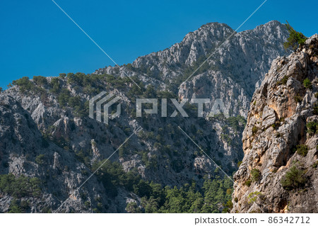 mountain landscape, tops of limestone rocks of the Taurus range mountain landscape, tops of limestone rocks of the Taurus range 86342712