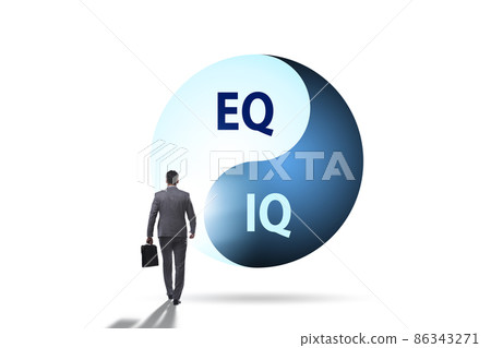 EQ and IQ skill concepts with businessman 86343271