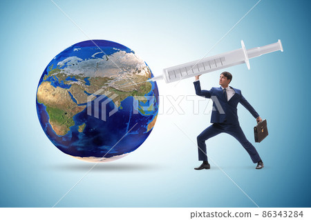 Concept of gloval vaccination against covid-19 coronavirus Concept of gloval vaccination against covid-19 coronavirus 86343284