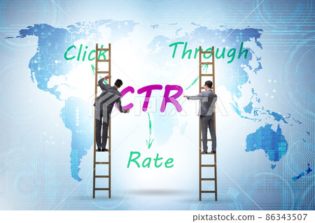 CTR click through rate concept with business people CTR click through rate concept with business people 86343507