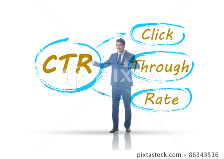 CTR click through rate concept with business people CTR click through rate concept with business people 86343516
