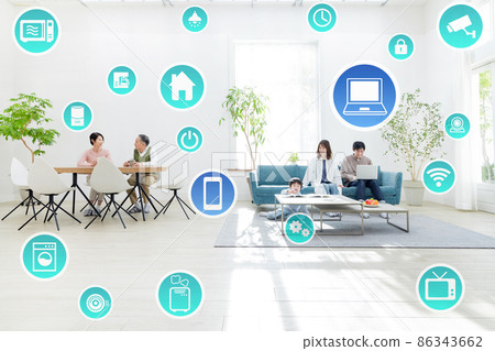 Three generation family IOT image Three generation family IOT image 86343662
