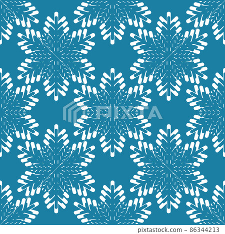 Winter seamless pattern with white snowflakes... - Stock Illustration ...