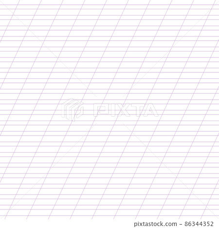 Graph paper. Printable lined grid paper with color horisontal, diagonal lines. Geometric pattern for school, oblique notebook. Realistic lined paper blank. Exercise page for calligraphy 86344352