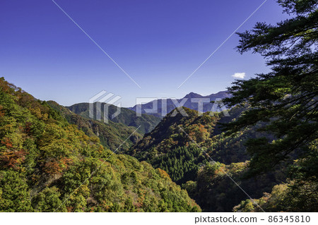 Mountains of Nammoku Village seen from Kurotakiyama Kurotaki Temple, Nammoku Village, Gunma Prefecture Mountains of Nammoku Village seen from Kurotakiyama Kurotaki Temple, Nammoku Village, Gunma Prefecture 86345810