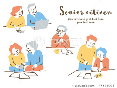 Senior_set_color to manage household budget 86345991
