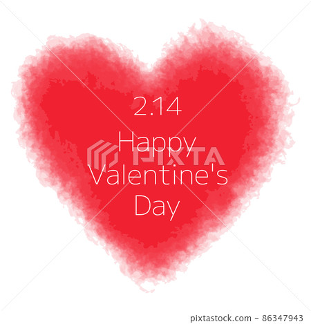 Valentine's illustration background material realistic hand-painted watercolor-style heart banner square Valentine's illustration background material realistic hand-painted watercolor-style heart banner square 86347943
