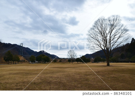 Miyagase Lakeside Park in winter Kanagawa 86348101