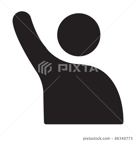 Human raised hand icon vector for your website design, logo, app, UI. illustration Human raised hand icon vector for your website design, logo, app, UI. illustration 86348773
