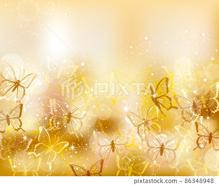 Butterfly silhouette illustration background 86348948