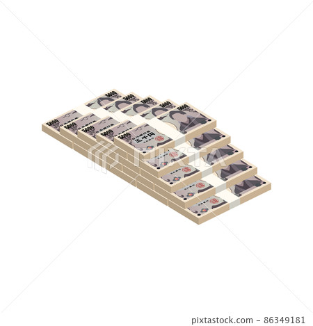5,000 yen, a bundle of bills, money, cash 86349181