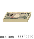 Thousand yen bill bundle, bill money, cash 86349240