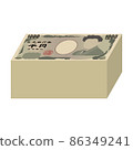 Thousand yen bill bundle, bill money, cash 86349241