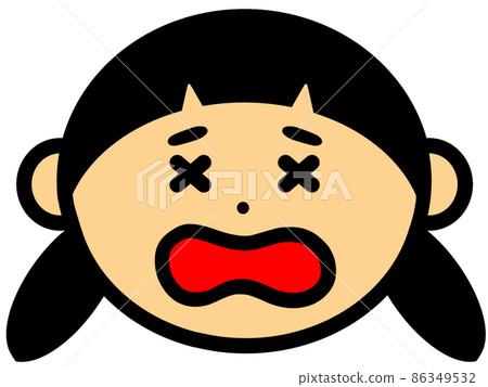 一個表情痛苦的女孩的插圖 86349532