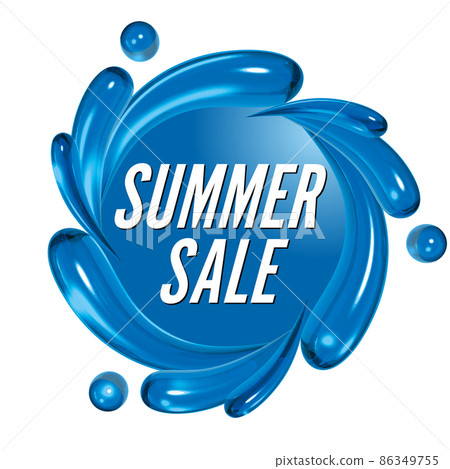 SUMMER SALE water emblem design 86349755