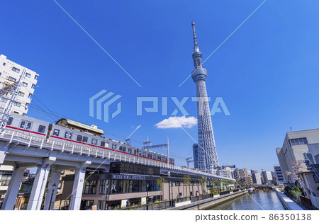 東京水町和東京晴空塔的景觀 86350138