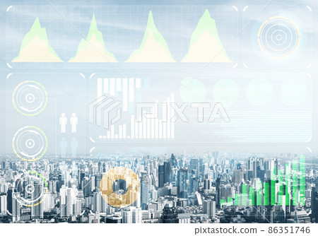 Business concept with abstract stock market data 86351746