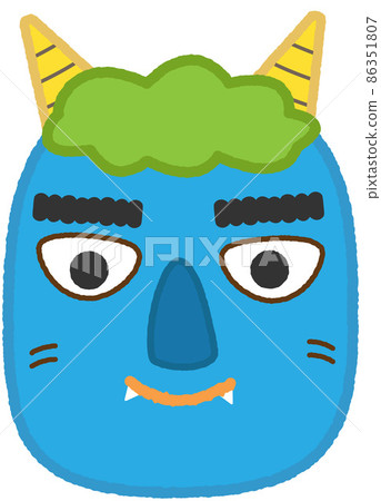 Setsubun 插圖與 Ao Oni 線 86351807