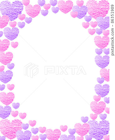 Valentine's material Elliptical frame with purple and pink hearts drawn with large and small crayons White in the vertical frame Other colors available Valentine's material Elliptical frame with purple and pink hearts drawn with large and small crayons White in the vertical frame Other colors available 86351989