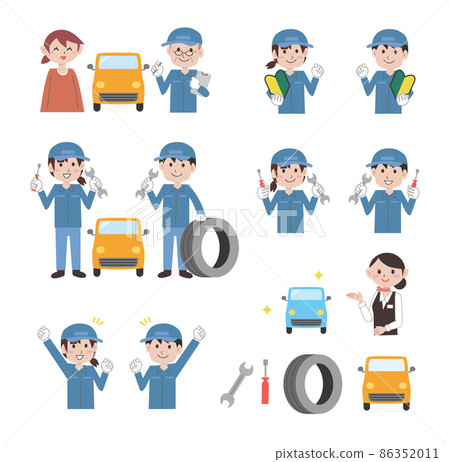 汽車維修插圖素材集 汽車維修插圖素材集 86352011