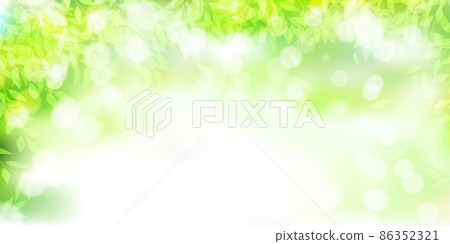 New green leaves landscape background 86352321