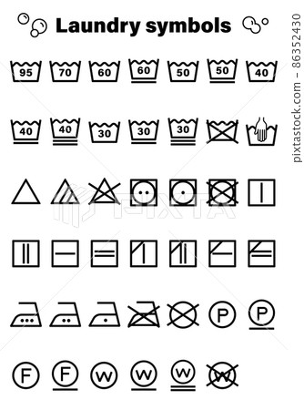 Laundry symbol set Laundry symbol set 86352430
