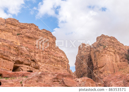 Hills of Petra (Red Rose City), Jordan. Petra is UNESCO World Heritage Site and is one of New7Wonders of the World. Hills of Petra (Red Rose City), Jordan. Petra is UNESCO World Heritage Site and is one of New7Wonders of the World. 86353571