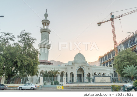 Sharif Hussein bin Ali Mosque at sunrise in Aqaba, Jordan. Sharif Hussein bin Ali Mosque at sunrise in Aqaba, Jordan. 86353622