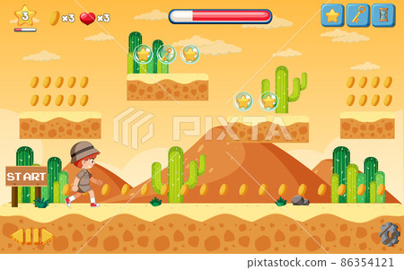 A game template desert background A game template desert background 86354121