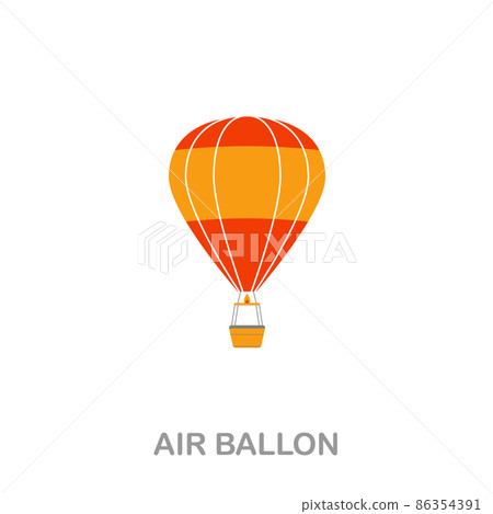 Air Ballon flat icon. Colored element sign from transport collection. Flat Air Ballon icon sign for web design, infographics and more. Air Ballon flat icon. Colored element sign from transport collection. Flat Air Ballon icon sign for web design, infographics and more. 86354391