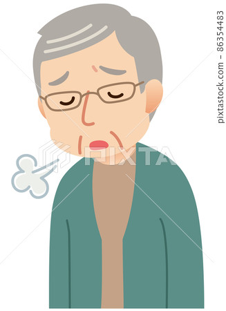 Depressed elderly male depression - Stock Illustration [86354483] - PIXTA