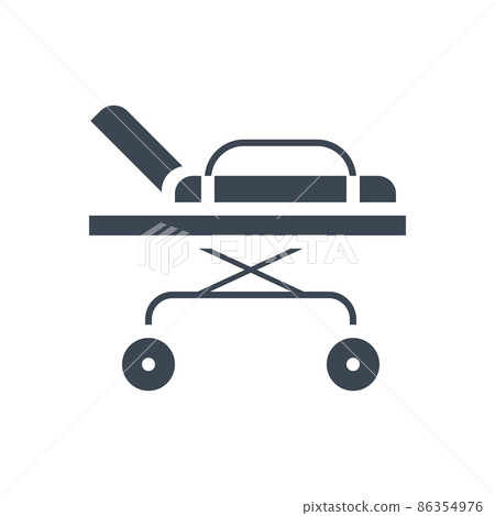 Hospital bed related vector glyph icon Hospital bed related vector glyph icon 86354976