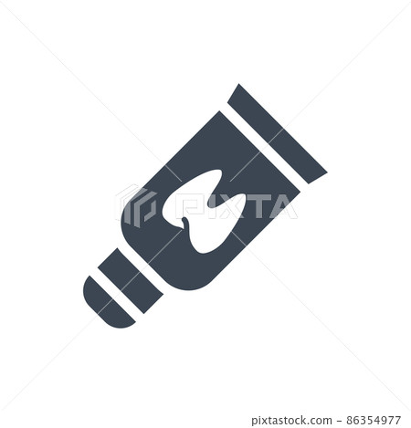 Tooth Paste Tube Glyph Icon 86354977