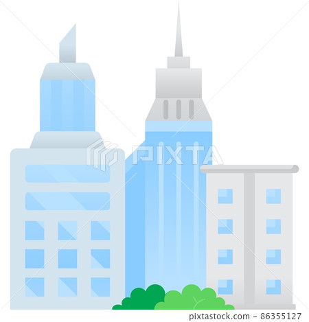 City building landscape icon vector flat town 86355127