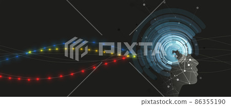 Conceptual technology illustration of artificial intelligence Conceptual technology illustration of artificial intelligence 86355190