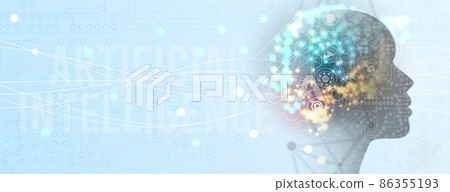 Conceptual technology illustration of artificial intelligence Conceptual technology illustration of artificial intelligence 86355193