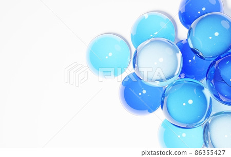 3D material_marbles_blue 3D material_marbles_blue 86355427