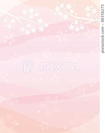 Cherry blossom branches and pink pale gradient background size ratio 3: 4 86356273